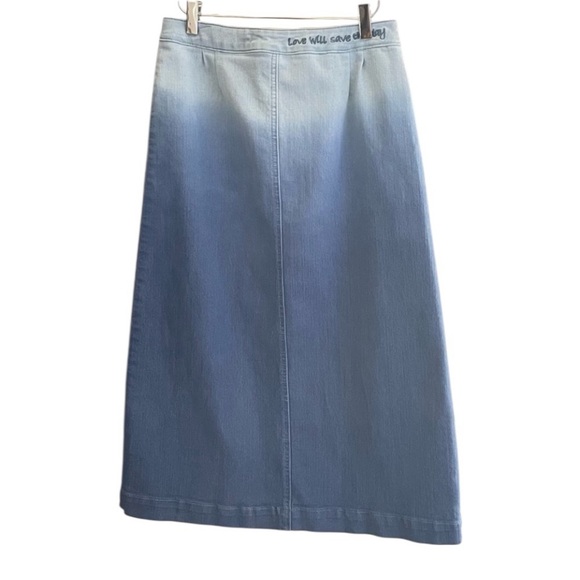 Sheryl Crow Vintage Blue Denim Button-Down Skirt - Picture 2 of 4